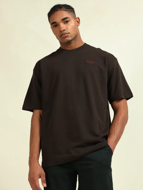 Brown_Terrycloth_Oversized_Puff_Print_T-Shirt_For_Men