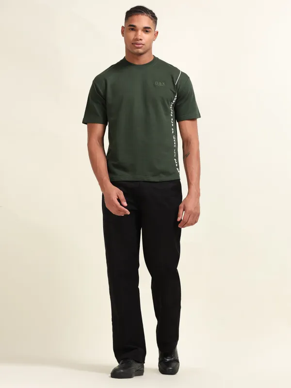 Green_Cotton_Oversized_Slogan_Print_T-Shirt_For_Men