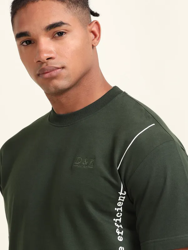 Green_Cotton_Oversized_Slogan_Print_T-Shirt_For_Men