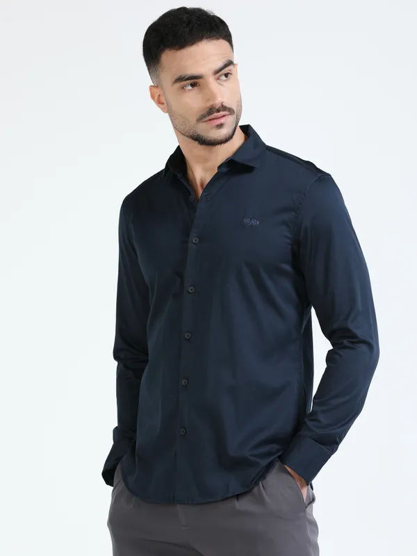 Navy_Cotton_Slim_Fit_Formal_Shirt_For_Men