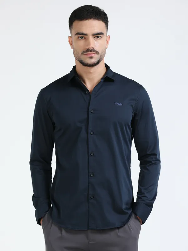 Navy_Cotton_Slim_Fit_Formal_Shirt_For_Men