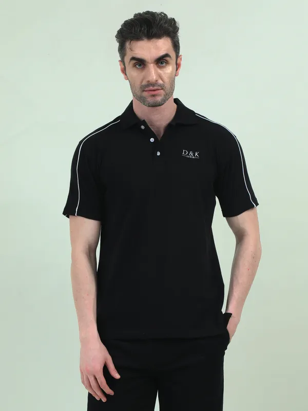Navy_Blue_Polyester_Cotton_Embroidered_Polo_T-Shirt_For_Men