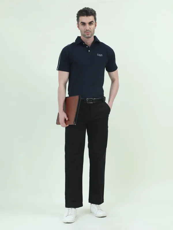 Navy_Blue_Polyester_Cotton_Embroidered_Polo_T-Shirt_For_Men