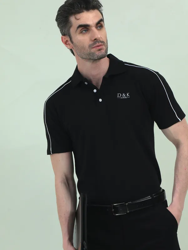 Navy_Blue_Polyester_Cotton_Embroidered_Polo_T-Shirt_For_Men