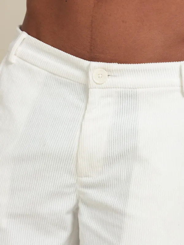 White_Polyester_Loose_Fit_Cargo_Pants_For_Men
