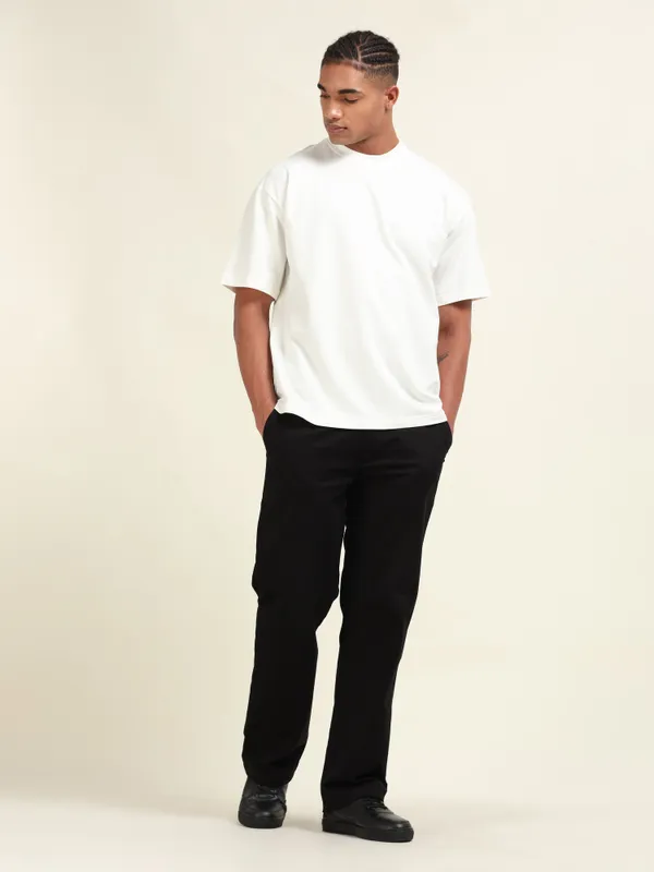 White_Cotton_Terrycloth_Oversized_Puff_Print_T-Shirt_For_Men