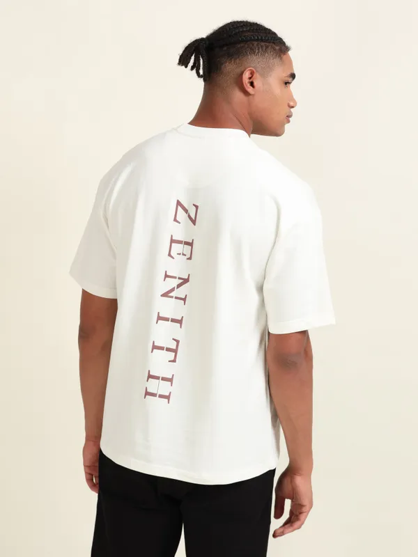 White_Cotton_Terrycloth_Oversized_Puff_Print_T-Shirt_For_Men
