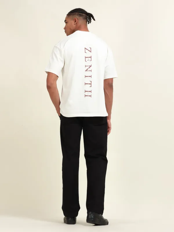 White_Cotton_Terrycloth_Oversized_Puff_Print_T-Shirt_For_Men