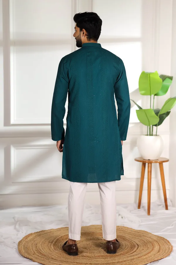 Teal_Rayon_Thread_Work_with_Sequin_Ethnic_Set