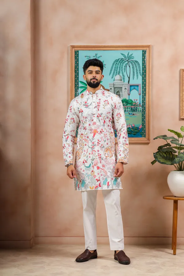 Cream_Cotton_Zari_thread_Work_with_Animal_Print_Kurta