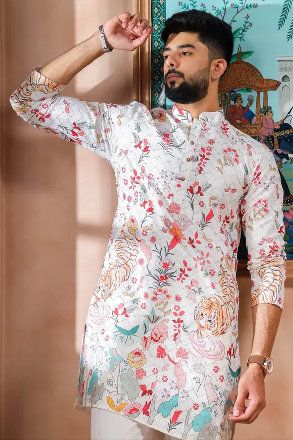 Cream_Cotton_Zari_thread_Work_with_Animal_Print_Kurta