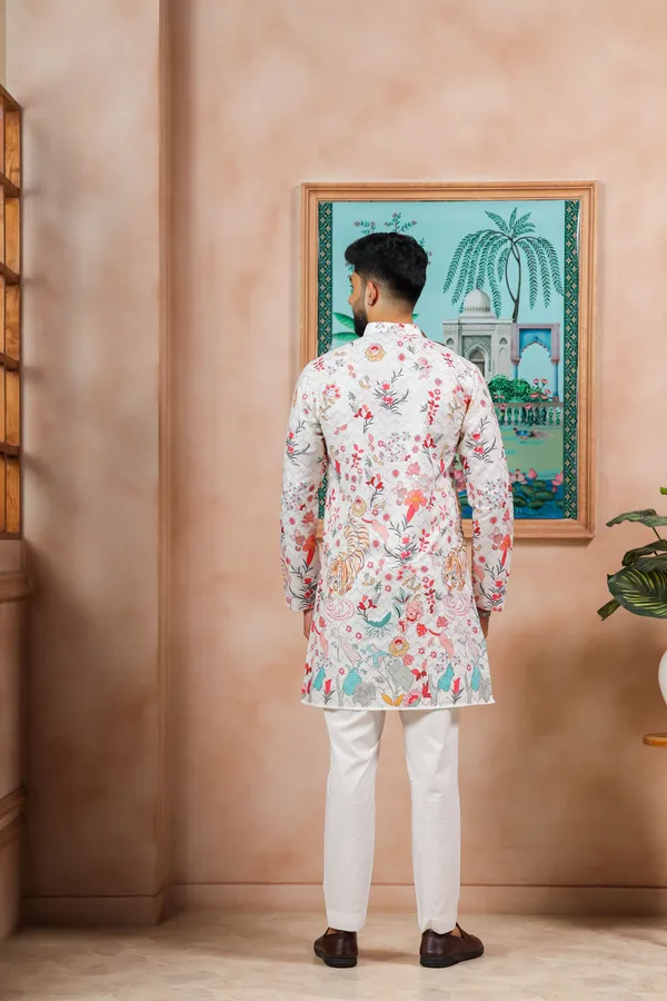 Cream_Cotton_Zari_thread_Work_with_Animal_Print_Kurta