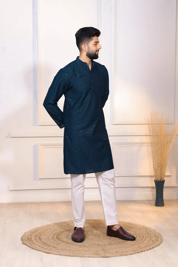 Teal_Rayon_Embroidered_with_sequins_Ethnic_Set