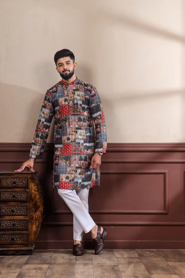 Black_Cotton_Digital_Print_Kurta