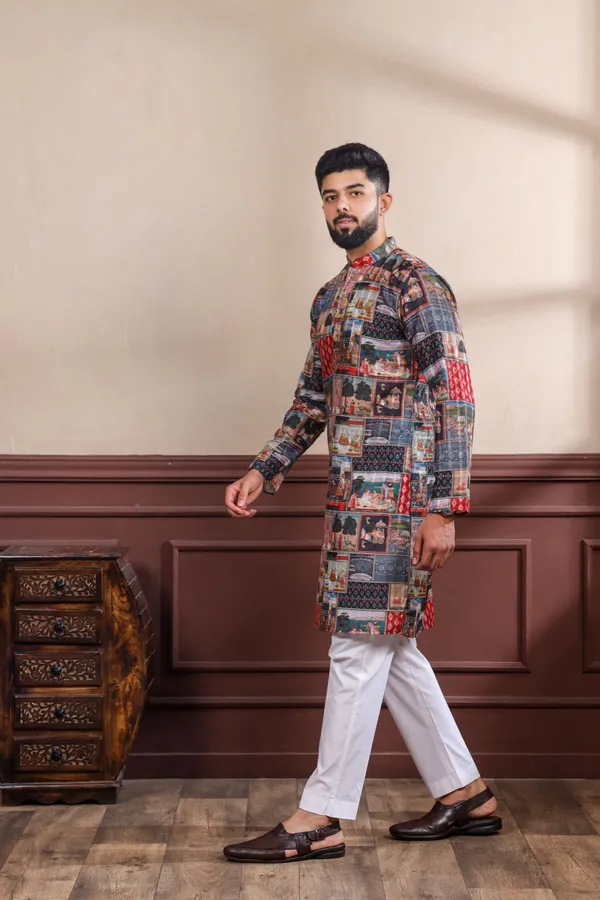 Black_Cotton_Digital_Print_Kurta