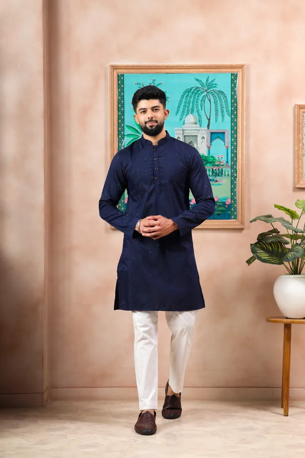 Navy_Cotton_Silk_Dobby_Texture_with_Sequins_Ethnic_Set