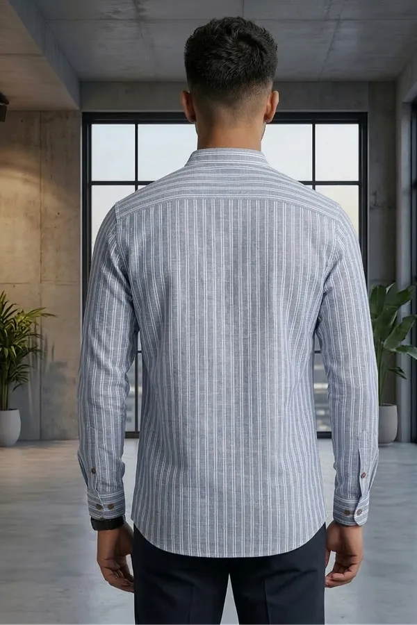 Sky_Blue__Cotton_Vertical_Stripes_Short_Kurta_For_Casual_Wear