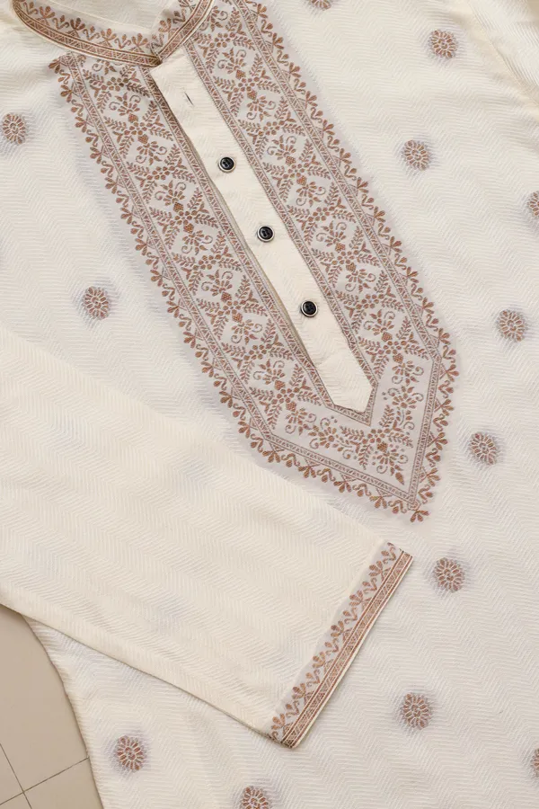 White_Cotton_Resham_Neck_Work_Ethnic_Set