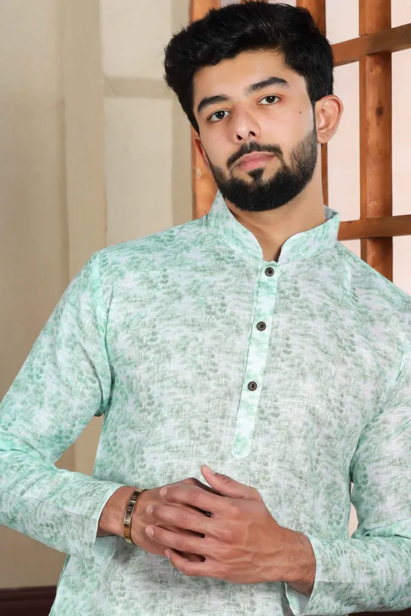 Light_Green_Linen_Digital_Print_Kurta