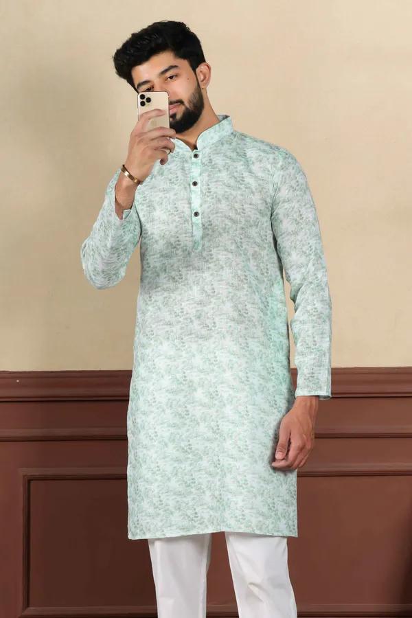 Light_Green_Linen_Digital_Print_Kurta