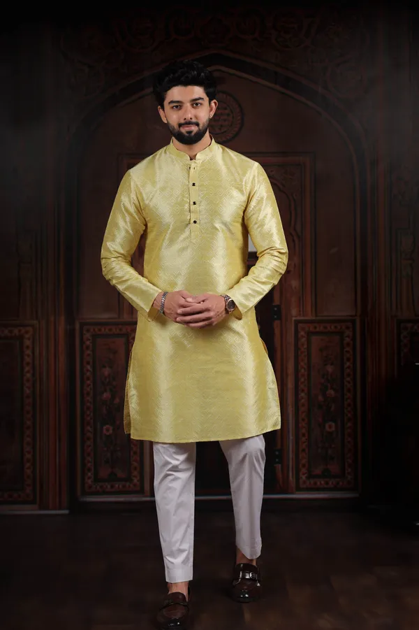 Light_Yellow_Silk_Jacquard_Woven_Textur_Ethnic_Set