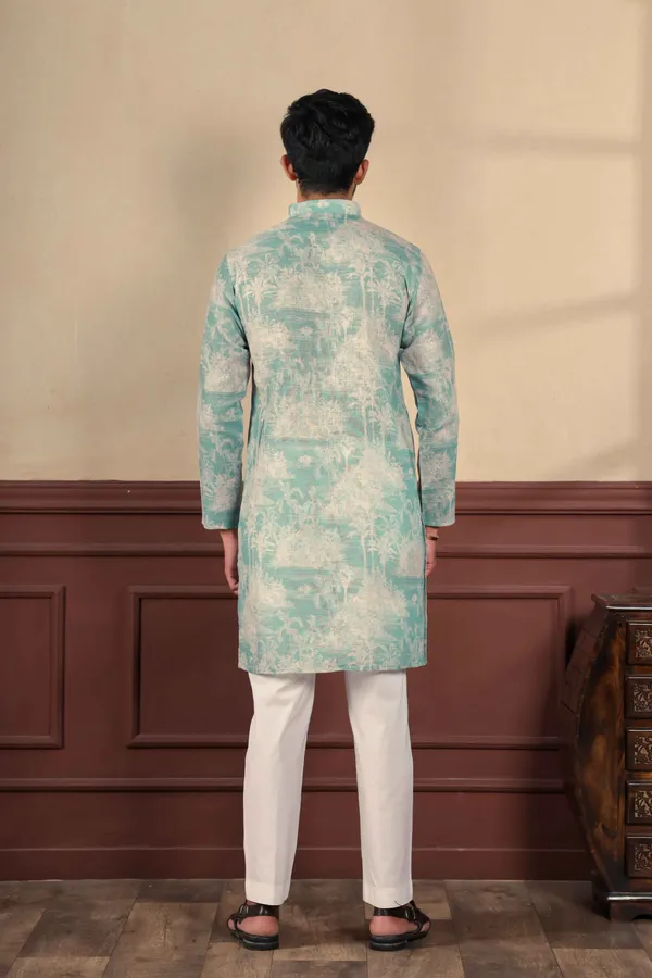 Dark_Green_Linen_Digital_Print_Kurta