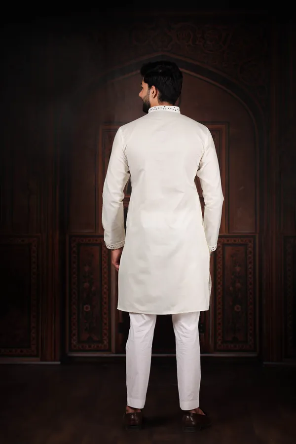 White_Cotton_Embroidered_Neck_with_Mirror_Work_Ethanic_Set