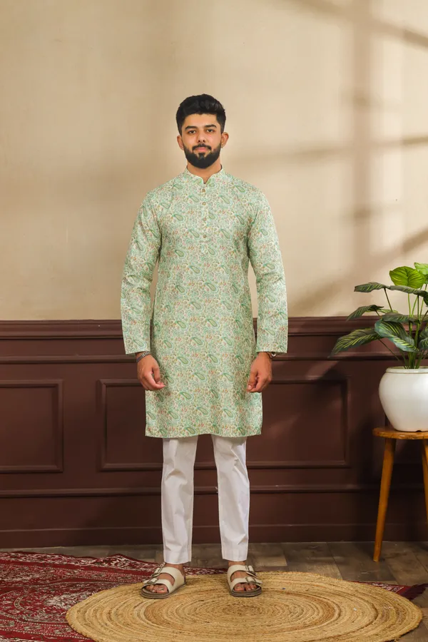 Light_Green_Sequin_Thread_With_Digital_Print_Kurta