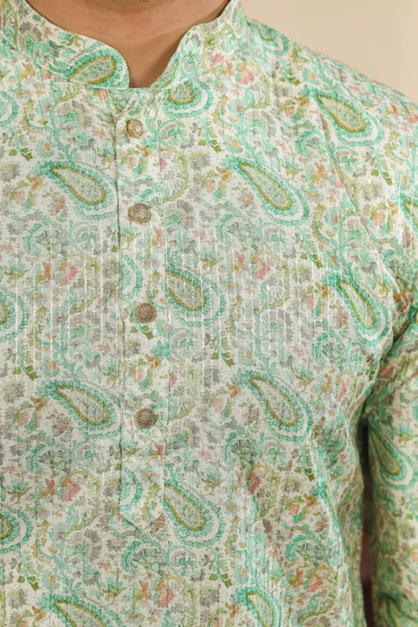 Light_Green_Sequin_Thread_With_Digital_Print_Kurta