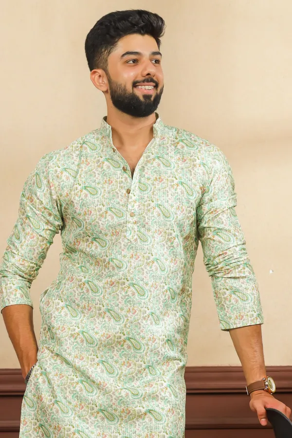 Light_Green_Sequin_Thread_With_Digital_Print_Kurta