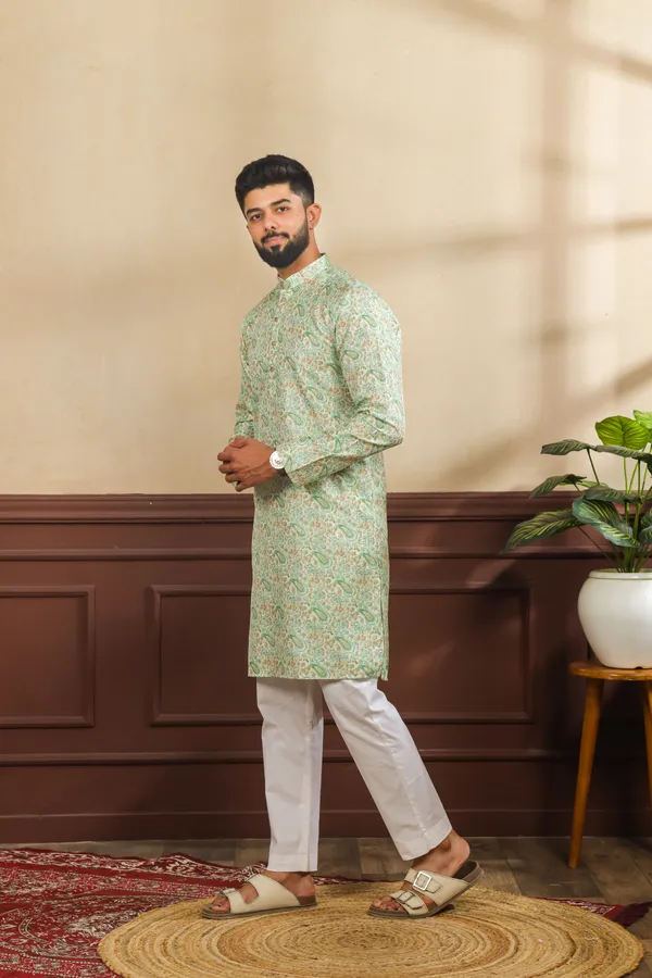 Light_Green_Sequin_Thread_With_Digital_Print_Kurta