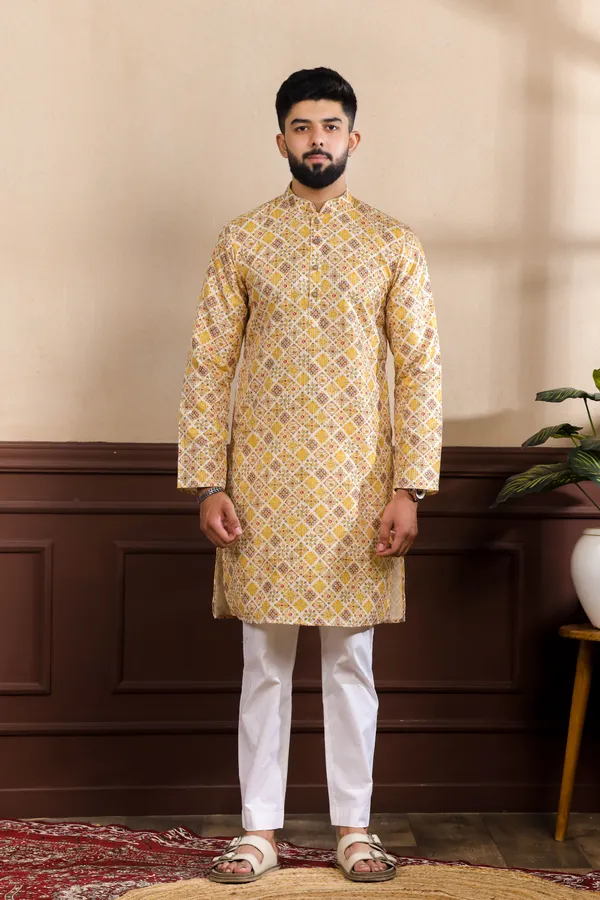 Yellow_Silk_Sequin_Thread_With_Digital_Print_Ethnic_Set