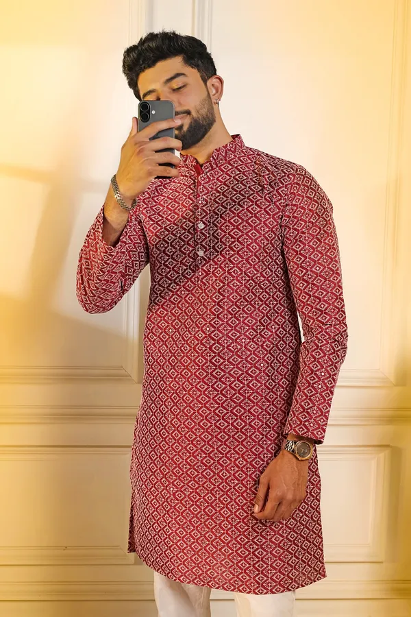 Maroon_Cotton_Silk_Embroidered_With_Sequins_Ethnic_Set