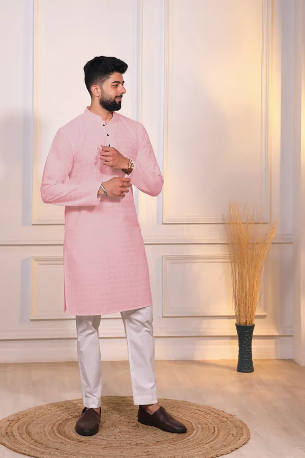 Pink_Rayon_Embroidered_with_sequins_Kurta