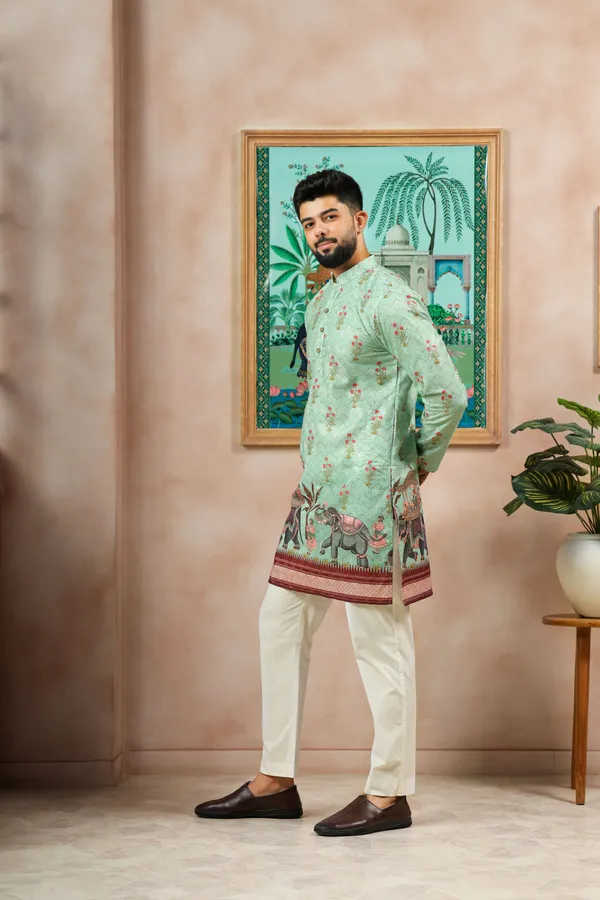 Pista__Cotton_Zari_thread_Work_with_Animal_Print_Ethnic_Set