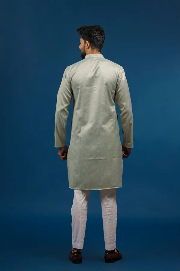 Sky_Blue_Cotton_Silk_Jacquard_Texture_Kurta