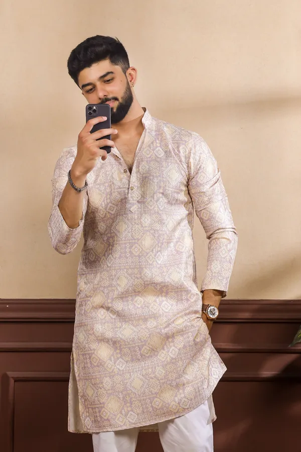 Lavender_Silk_Sequin_Thread_With_Digital_Print_Kurta