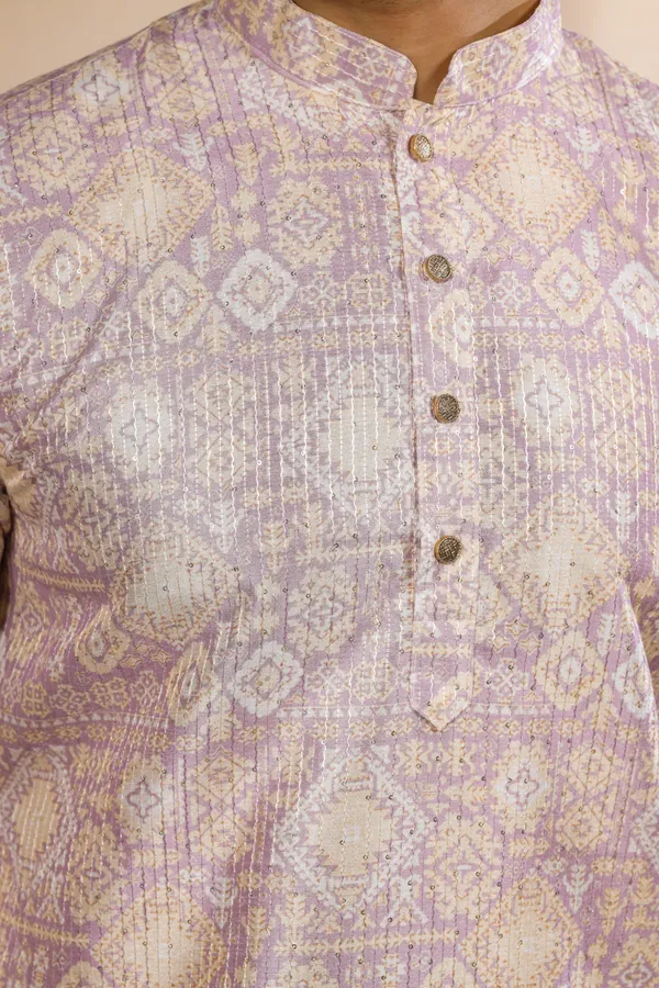 Lavender_Silk_Sequin_Thread_With_Digital_Print_Kurta