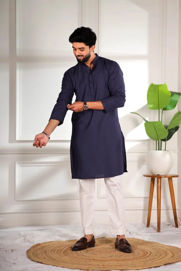 Navy_Rayon_Thread_Work_with_Sequin_Kurta