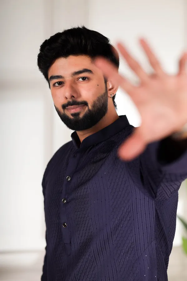 Navy_Rayon_Thread_Work_with_Sequin_Kurta