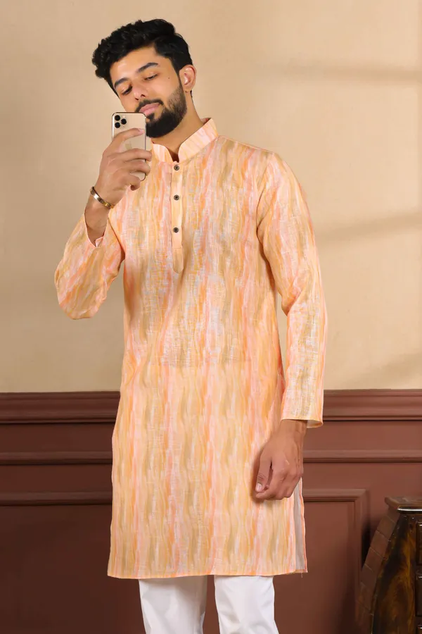 Peach_Linen_Digital_Print_Ethnic_Set