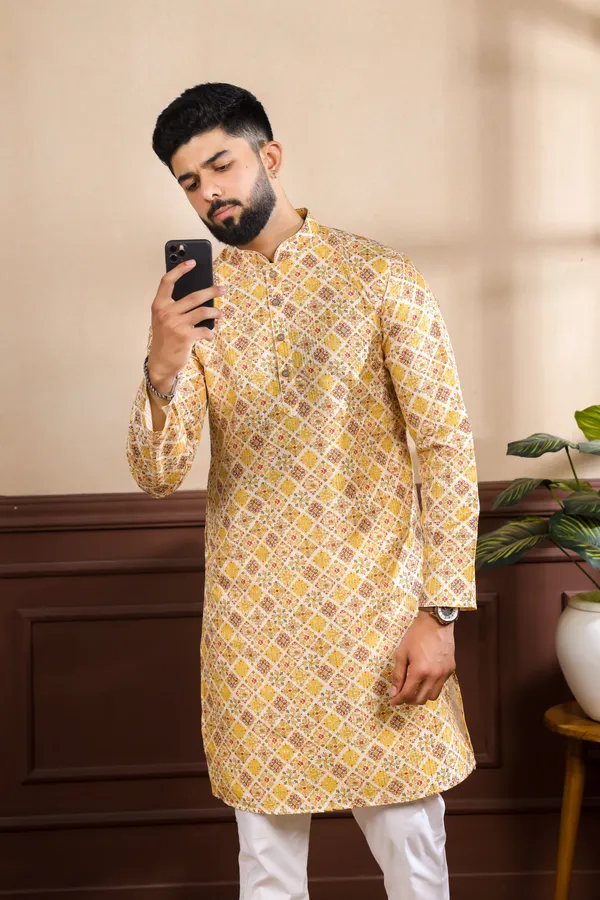 Yellow_Silk_Sequin_Thread_With_Digital_Print_Kurta