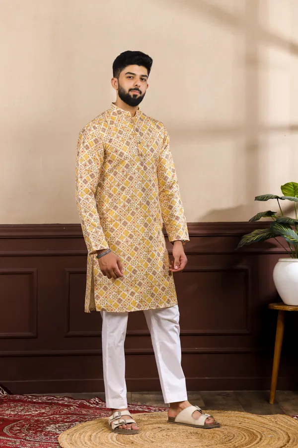 Yellow_Silk_Sequin_Thread_With_Digital_Print_Kurta