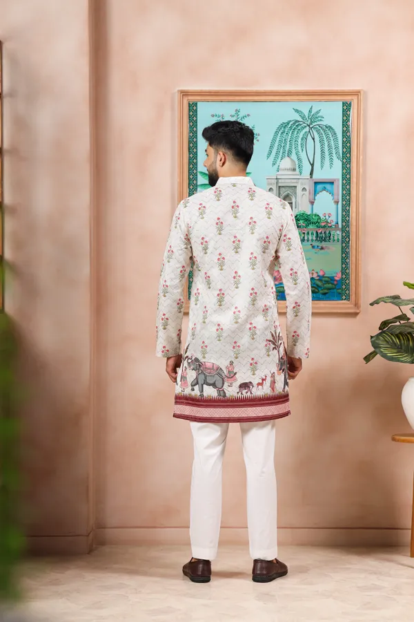 Cream_Cotton_Zari_thread_Work_with_Animal_Print_Ethnic_Set