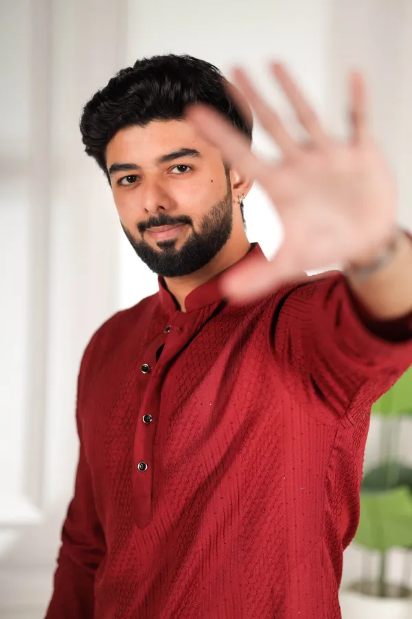 Maroon_Rayon_Thread_Work_with_Sequin_Kurta