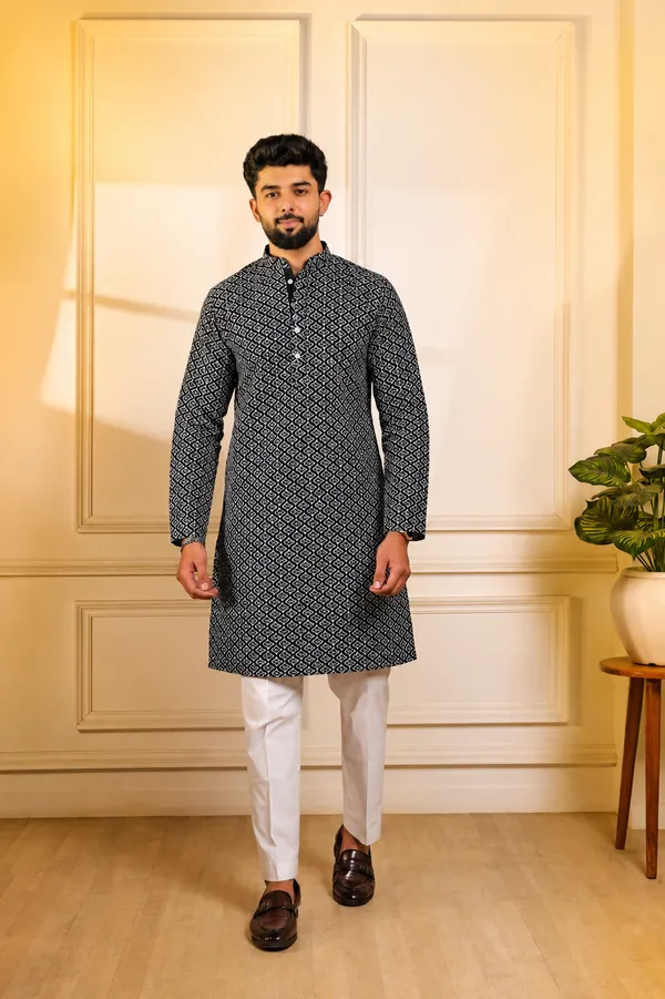 Black_Cotton_Silk_Embroidered_With_Sequins_Ethnic_Set