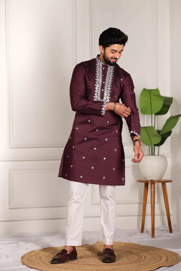 Purple_Cotton_Embroidered_Neck_with_Mirror_Work_Ethnic_Set