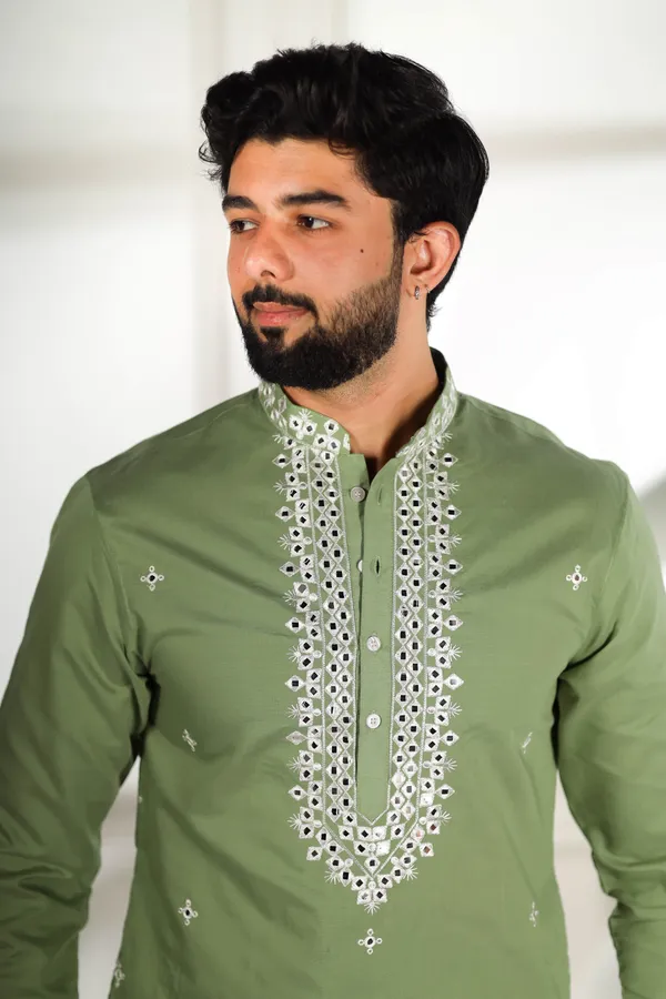 Light_Green_Cotton_Embroidered_Neck_with_Mirror_Work_Ethnic_Set
