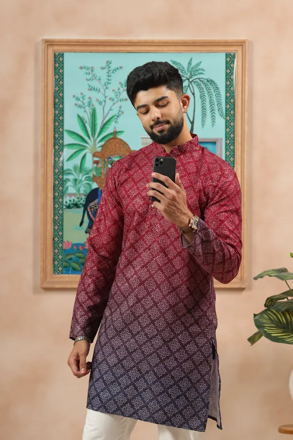 Maroon_Cotton_Zari_thread_Work_with_Animal_Print_Ethnic_Set