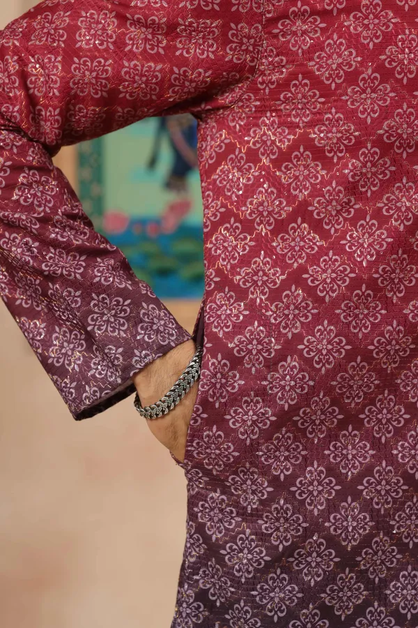 Maroon_Cotton_Zari_thread_Work_with_Animal_Print_Ethnic_Set